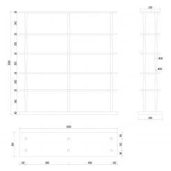 Mørteens Etagère Lindholm IV - Blanc - 160 x 168 cm 29 Mørteens Etagère Lindholm IV - Blanc - 160 x 168 cm -Meubles de salle à manger Soldes Magasin 1000113304 190925 13055700007 SKETCH DETAILS P000000001000113304 sketch