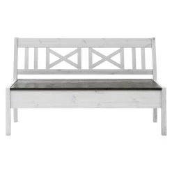 Maison Belfort Banc Fjord sans accoudoirs - Epicéa blanc / Epicéa gris - Largeur : 148 cm