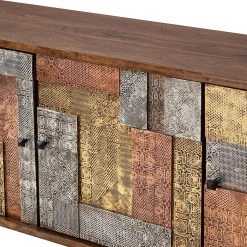 Wolf-Möbel Buffet Orient - Acacia massif / Métal - Multicolore -Meubles de salle à manger Soldes Magasin 1000114122 200512 14063400027 DETAILS P000000001000114122