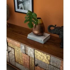 Wolf-Möbel Buffet Orient - Acacia massif / Métal - Multicolore -Meubles de salle à manger Soldes Magasin 1000114122 200630 10585000011 DETAILS P000000001000114122