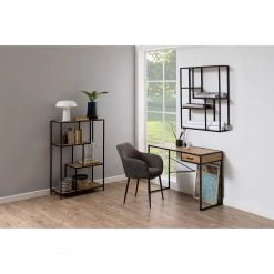Red Living Étagère Coogee I - Imitation chêne / Noir - Hauteur : 114 cm -Meubles de salle à manger Soldes Magasin 1000114867 220215 021 MOOD DETAILS P000000001000114867 mood