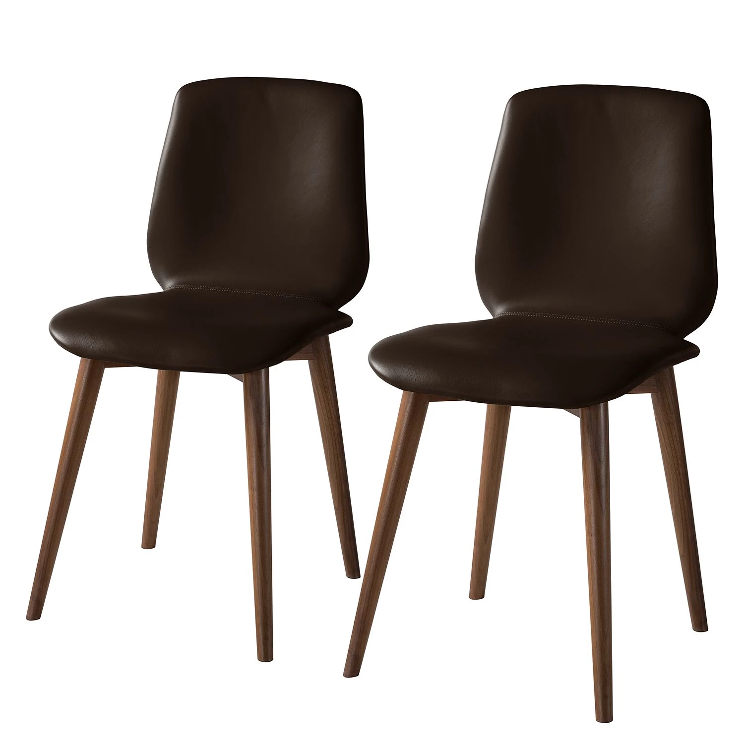 Studio Copenhagen Chaises Wilga V (lot de 2) - Cuir véritable 1 Studio Copenhagen Chaises Wilga V (lot de 2) - Cuir véritable