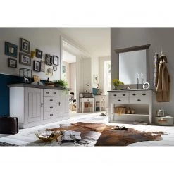 Maison Belfort Console Bergen I - Pin massif - Pin blanc / pin gris -Meubles de salle à manger Soldes Magasin 1000116690 211122 08322601468 MOOD DETAILS P000000001000116690 mood