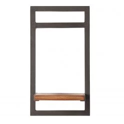 Ars manufacti Étagère murale Manchester - Acacia massif / Métal - Acacia / Anthracite - 22 x 40 cm -Meubles de salle à manger Soldes Magasin 1000117165 030 GALLERYIMAGES P000000001000117165