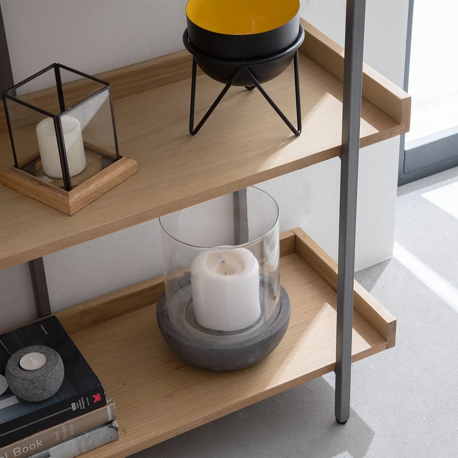 Ars manufacti Bibliothèque Dharai II - Placage en bois véritable / Métal - Chêne / Argenté 8 Ars manufacti Bibliothèque Dharai II - Placage en bois véritable / Métal - Chêne / Argenté – Image 8