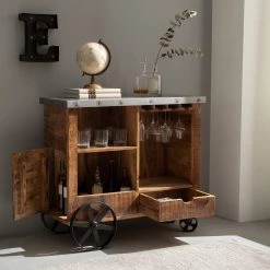 Ars manufacti Bar Kandar - Manguier massif / Métal - Manguier / Argenté 24 Ars manufacti Bar Kandar - Manguier massif / Métal - Manguier / Argenté -Meubles de salle à manger Soldes Magasin 1000117957 200821 11165200002 MOOD DETAILS P000000001000117957 mood