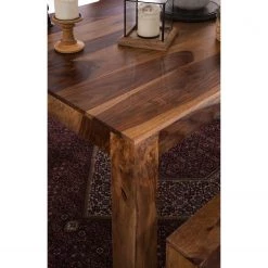 Ars Natura Table Andaman - Sheesham miel foncé - Largeur : 160 cm -Meubles de salle à manger Soldes Magasin 1000118123 181122 10414302 MOOD GALLERYIMAGES P000000001000118123 mood