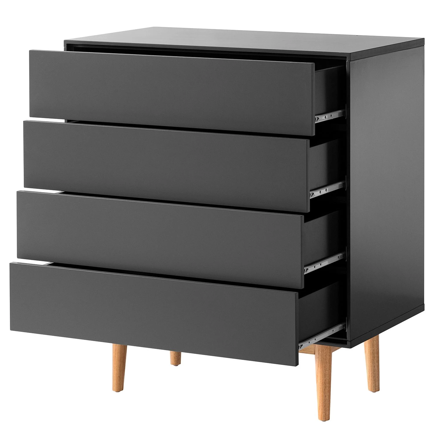 Mørteens Commode Lindholm I - Partiellement en chêne massif - Gris 7 Mørteens Commode Lindholm I - Partiellement en chêne massif - Gris – Image 7