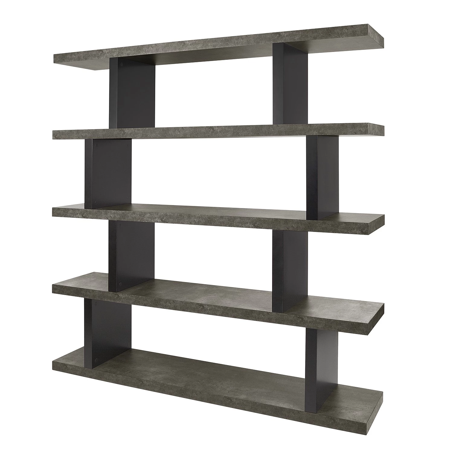 Temahome Étagère Detroit - Imitation béton / Noir mat - Hauteur : 172 cm 1 Temahome Étagère Detroit - Imitation béton / Noir mat - Hauteur : 172 cm