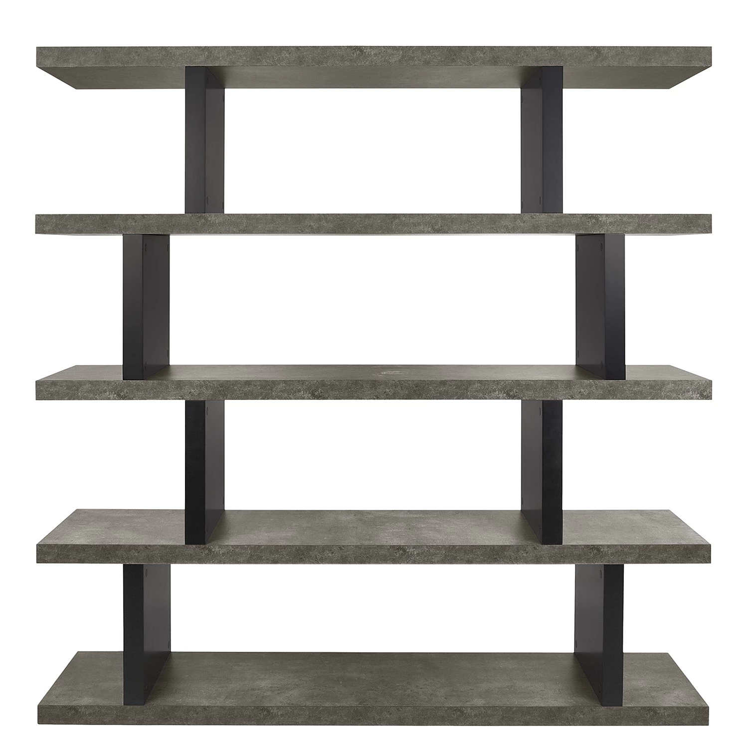 Temahome Étagère Detroit - Imitation béton / Noir mat - Hauteur : 172 cm 4 Temahome Étagère Detroit - Imitation béton / Noir mat - Hauteur : 172 cm – Image 4