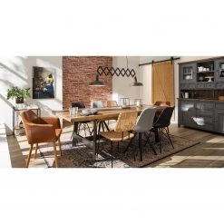 Ars manufacti Table extensible Tamati III - Pin recyclé / Métal - Pin / Gris -Meubles de salle à manger Soldes Magasin 1000121274 201016 13585900005 MOOD DETAILS P000000001000121274 mood