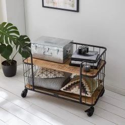 Ars manufacti Étagère Namber II - Manguier massif / Métal - Manguier / Noir -Meubles de salle à manger Soldes Magasin 1000122518 210129 15182100002 DETAILS P000000001000122518