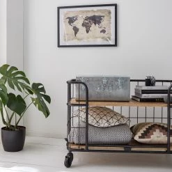 Ars manufacti Étagère Namber II - Manguier massif / Métal - Manguier / Noir -Meubles de salle à manger Soldes Magasin 1000122518 210129 15182800006 DETAILS P000000001000122518