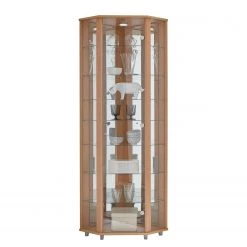 Fredriks Vitrine d'angle Amalia II - Éclairage inclus - Imitation frêne foncé - Imitation hêtre -Meubles de salle à manger Soldes Magasin 1000123170 190118 15190000004 GALLERYIMAGES P000000001000123170