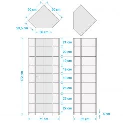 Fredriks Vitrine d'angle Amalia II - Éclairage inclus - Imitation frêne foncé - Imitation hêtre -Meubles de salle à manger Soldes Magasin 1000123170 190621 12570300094 GALLERYIMAGES P000000001000123170