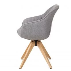 Mørteens Chaise à accoudoirs Ermelo II - rotatif - Tissu / Chêne massif - 1 set -Meubles de salle à manger Soldes Magasin 1000123214 180620 09190004 GALLERYIMAGES P000000001000123214