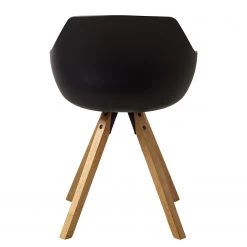 Mørteens Chaises à accoudoirs Skelde I - Matière plastique / Hévéa massif - Noir - Lot de 2 -Meubles de salle à manger Soldes Magasin 1000123392 201008 06234700223 DETAILS P000000001000123392
