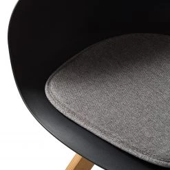 Mørteens Chaises à accoudoirs Skelde I - Matière plastique / Hévéa massif - Noir - Lot de 2 -Meubles de salle à manger Soldes Magasin 1000123392 201008 06234800225 DETAILS P000000001000123392