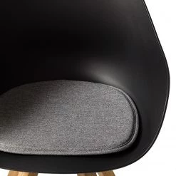 Mørteens Chaises à accoudoirs Skelde I - Matière plastique / Hévéa massif - Noir - Lot de 2 -Meubles de salle à manger Soldes Magasin 1000123392 201008 06234900226 DETAILS P000000001000123392