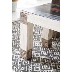 Wolf-Möbel Banc Goa White - Partiellement en manguier massif - Manguier vintage blanc -Meubles de salle à manger Soldes Magasin 1000123402 200331 06260300006 DETAILS P000000001000123402