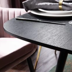 Studio Copenhagen Table extensible Moyo - Placage Chêne/ Métal - Chêne noir / Noir -Meubles de salle à manger Soldes Magasin 1000123490 190321 17265800010 GALLERYIMAGES P000000001000123490