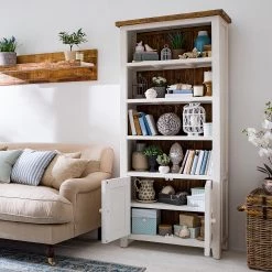 Maison Belfort Étagère Balignton I - Blanc / Pin -Meubles de salle à manger Soldes Magasin 1000123499 211116 12462000067 MOOD DETAILS P000000001000123499 mood