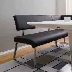 Fredriks Banquette d'angle Marco - Imitation cuir - Noir -Meubles de salle à manger Soldes Magasin 1000123533 200907 14215900032 DETAILS P000000001000123533