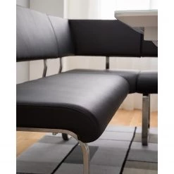 Fredriks Banquette d'angle Marco - Imitation cuir - Noir -Meubles de salle à manger Soldes Magasin 1000123533 200907 14220100033 DETAILS P000000001000123533