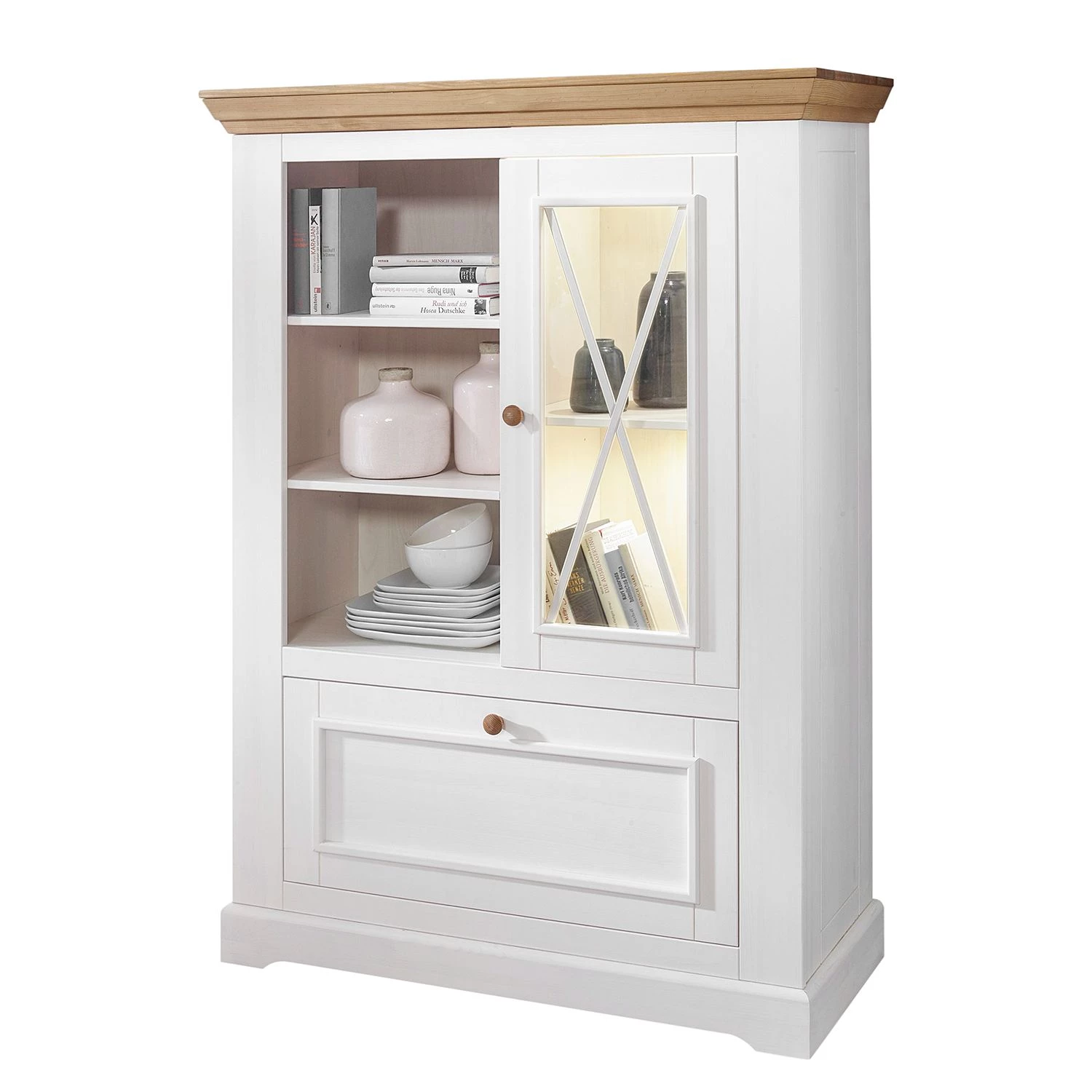 Maison Belfort Commode haute Ummanz II - Epicéa blanc 1 Maison Belfort Commode haute Ummanz II - Epicéa blanc