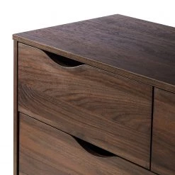 Mørteens Commode Gjora II - Partiellement en hévéa massif - Noyer -Meubles de salle à manger Soldes Magasin 1000123696 190131 07360300015 GALLERYIMAGES P000000001000123696