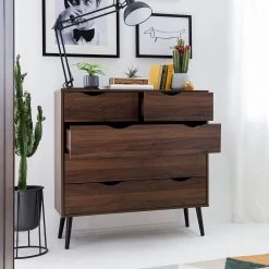 Mørteens Commode Gjora II - Partiellement en hévéa massif - Noyer -Meubles de salle à manger Soldes Magasin 1000123696 190405 15413800015 MOOD GALLERYIMAGES P000000001000123696 mood