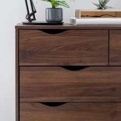 Mørteens Commode Gjora II - Partiellement en hévéa massif - Noyer -Meubles de salle à manger Soldes Magasin 1000123696 190405 15413800016 GALLERYIMAGES P000000001000123696