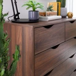 Mørteens Commode Gjora II - Partiellement en hévéa massif - Noyer -Meubles de salle à manger Soldes Magasin 1000123696 190405 15413800018 GALLERYIMAGES P000000001000123696