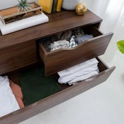 Mørteens Commode Gjora II - Partiellement en hévéa massif - Noyer -Meubles de salle à manger Soldes Magasin 1000123696 190405 15413800019 GALLERYIMAGES P000000001000123696