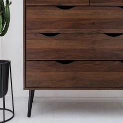 Mørteens Commode Gjora II - Partiellement en hévéa massif - Noyer -Meubles de salle à manger Soldes Magasin 1000123696 190405 15413800021 GALLERYIMAGES P000000001000123696