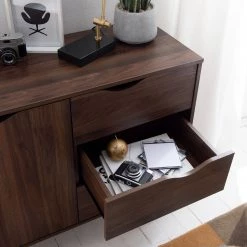 Mørteens Enfilade Gjora - Partiellement en hévéa massif - Noyer -Meubles de salle à manger Soldes Magasin 1000123698 190325 11253100016 GALLERYIMAGES P000000001000123698