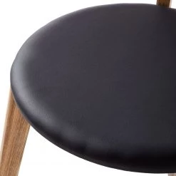 Mørteens Chaises Bogmoor (lot de 2) - imitation cuir / Frêne massif - Beige / Noir -Meubles de salle à manger Soldes Magasin 1000123742 180914 07420906 GALLERYIMAGES P000000001000123742