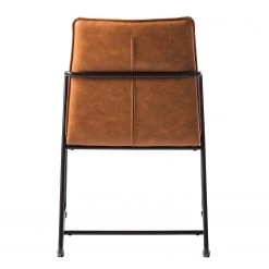 Ars manufacti Chaises à accoudoirs Bex - Imitation cuir / Métal - Marron / Noir -Meubles de salle à manger Soldes Magasin 1000123758 190118 06485100010 GALLERYIMAGES P000000001000123758