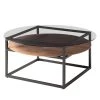 Studio Copenhagen Table basse Sumstad - Verre fumé / Métal - Noyer / Noir