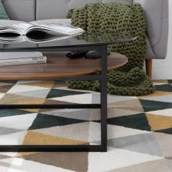 Studio Copenhagen Table basse Sumstad - Verre fumé / Métal - Noyer / Noir -Meubles de salle à manger Soldes Magasin 1000123773 190321 17260300004 GALLERYIMAGES P000000001000123773