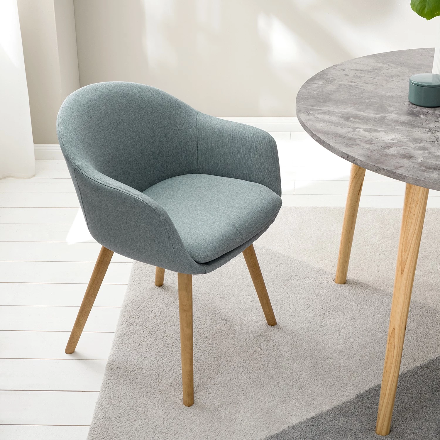 Mørteens Chaise à accoudoirs Hallund I - Tissu - Gris pigeon 3 Mørteens Chaise à accoudoirs Hallund I - Tissu - Gris pigeon – Image 3