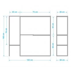Red Living Étagère Soltas - Acacia massif / Métal - Acacia / Noir -Meubles de salle à manger Soldes Magasin 1000124007 180720 11015904 GALLERYIMAGES P000000001000124007