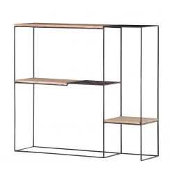 Red Living Étagère Soltas - Acacia massif / Métal - Acacia / Noir