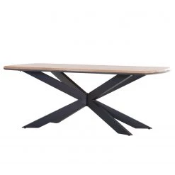Ars manufacti Table Manki - Acacia massif / Métal - Acacia / Noir