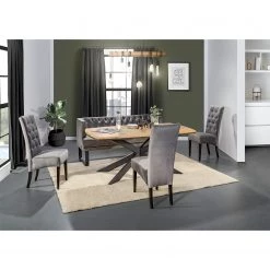 Ars manufacti Table Manki - Acacia massif / Métal - Acacia / Noir -Meubles de salle à manger Soldes Magasin 1000124038 220826 020 MOOD DETAILS P000000001000124038 mood