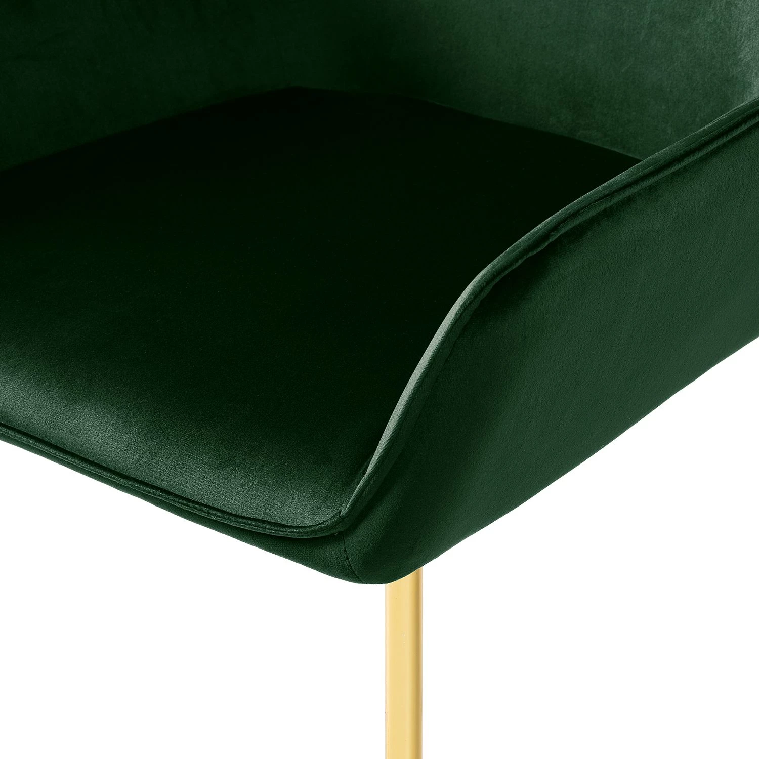 Jack & Alice Chaises capitonnées Evy (lot de 2) - Velours / Métal - Doré - Velours Sua: Vert foncé 11 Jack & Alice Chaises capitonnées Evy (lot de 2) - Velours / Métal - Doré - Velours Sua: Vert foncé – Image 11