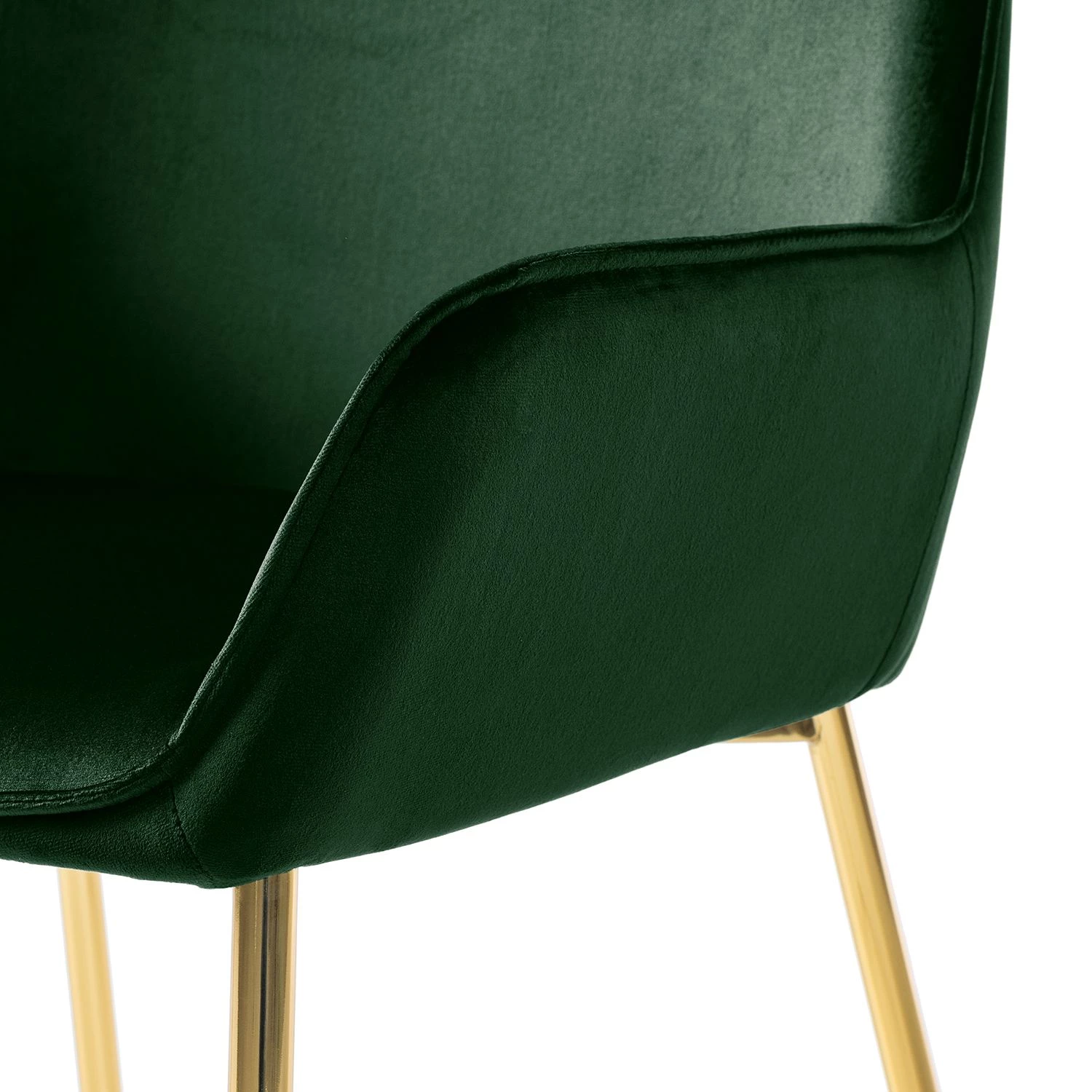 Jack & Alice Chaises capitonnées Evy (lot de 2) - Velours / Métal - Doré - Velours Sua: Vert foncé 12 Jack & Alice Chaises capitonnées Evy (lot de 2) - Velours / Métal - Doré - Velours Sua: Vert foncé – Image 12