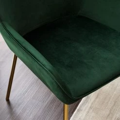 Jack & Alice Chaises capitonnées Evy (lot de 2) - Velours / Métal - Doré - Velours Sua: Vert foncé 22 Jack & Alice Chaises capitonnées Evy (lot de 2) - Velours / Métal - Doré - Velours Sua: Vert foncé -Meubles de salle à manger Soldes Magasin 1000125820 190327 07471800002 GALLERYIMAGES P000000001000125820