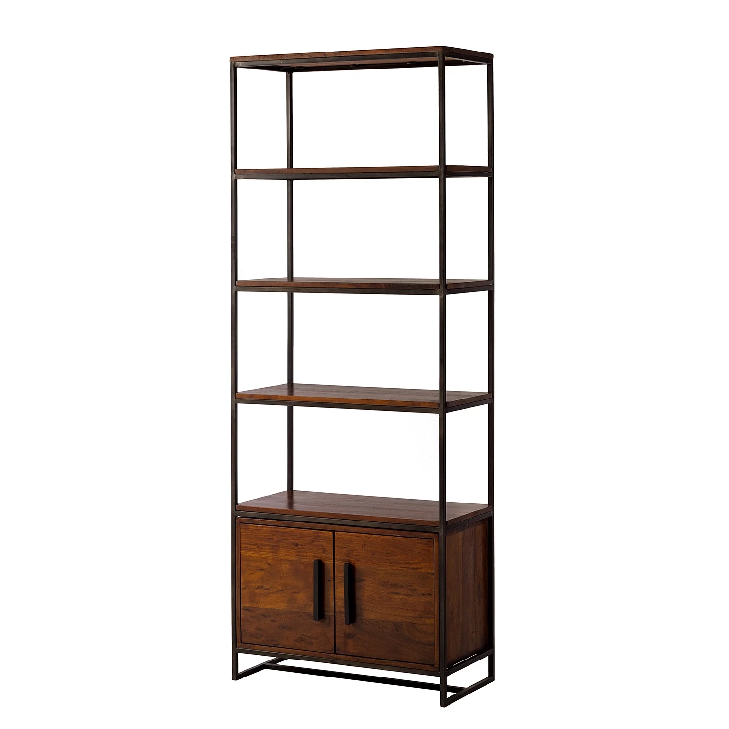Ars manufacti Étagère Woodson IV - Acacia massif / Fer - Acacia brun 1 Ars manufacti Étagère Woodson IV - Acacia massif / Fer - Acacia brun