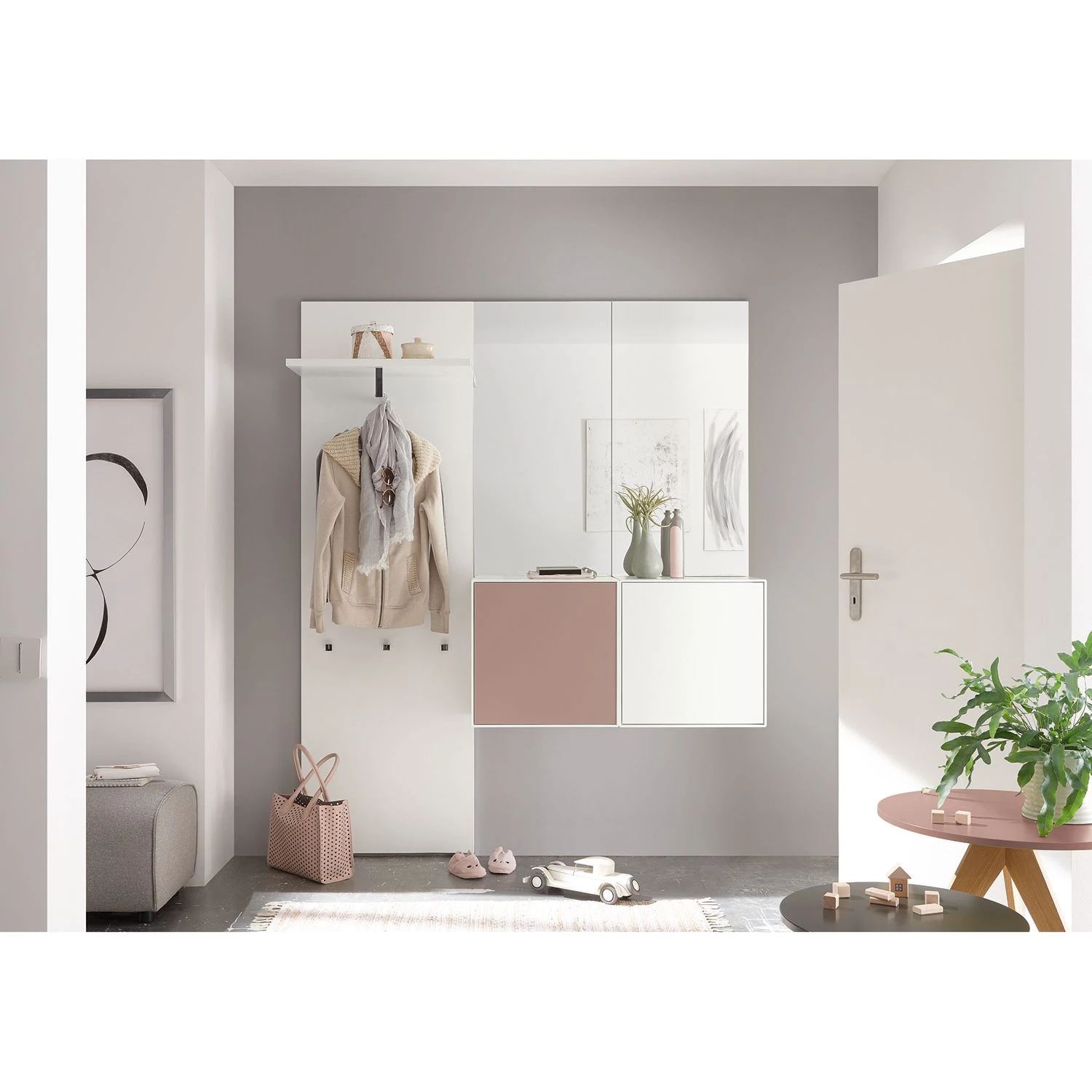 Now! by hülsta Rangement mural hülsta now easy - Rose vieilli / Blanc pur laqué 2 Now! by hülsta Rangement mural hülsta now easy - Rose vieilli / Blanc pur laqué – Image 2